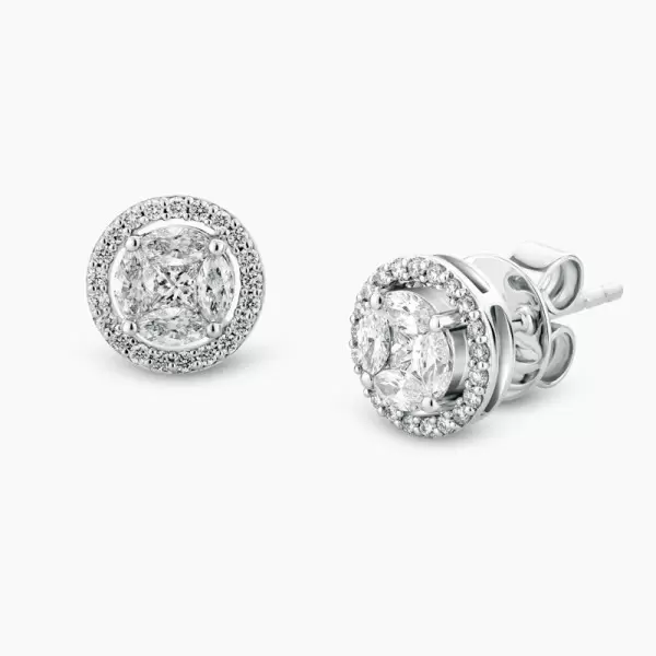 4.05ct Diamond Round  Earring Studs