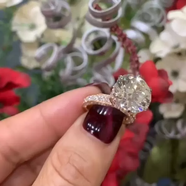 Handmade Round Cut White Sapphire 925 Sterling Silver Engagement Rings