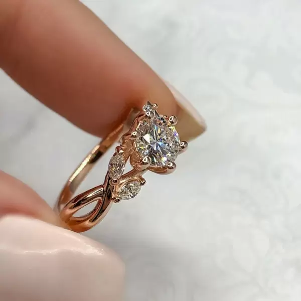 Handmade 0.66 ct Split Shank Lab-created Gemstone Engagement Ring