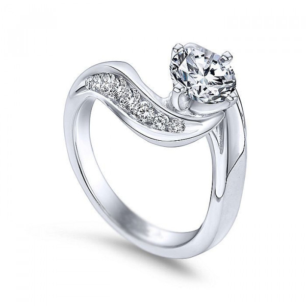 Handmade 1.5 CT Bypass Round Brilliant Cut Ring
