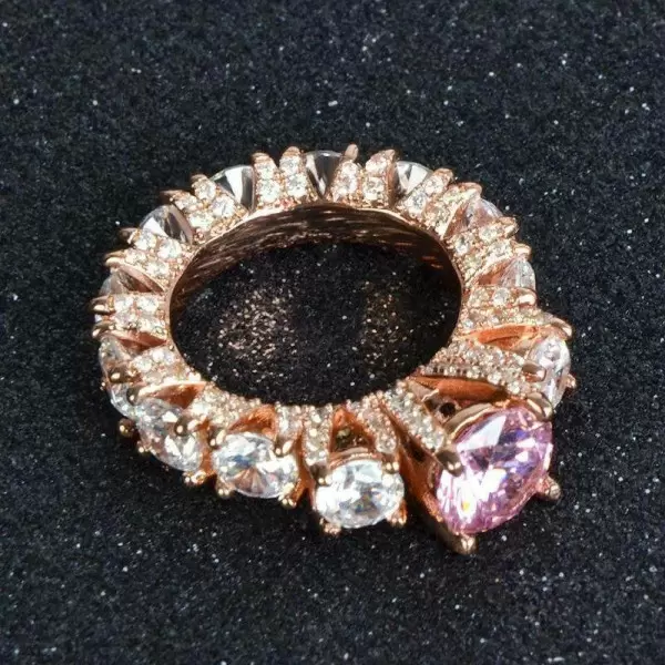 5ct Round Cut Fancy Pink Sapphire Ring for Women