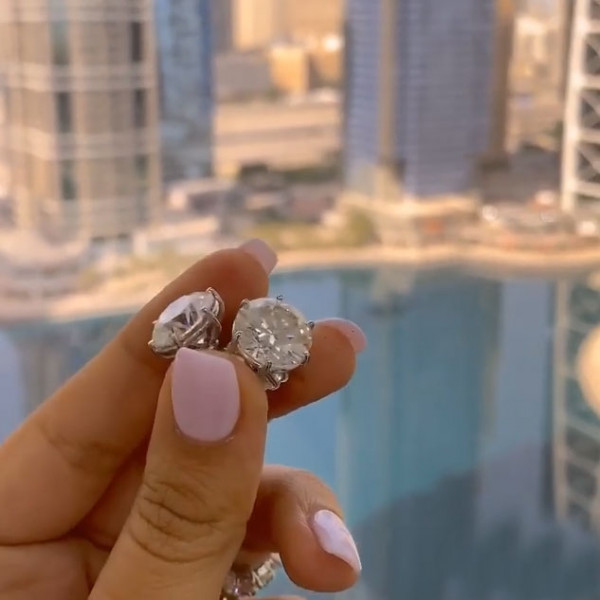 2ct Brilliant Round Cut  Diamond Stud Earrings