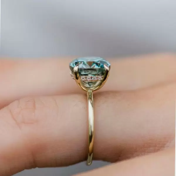 Handmade 3ct Cushion Cut Paraiba Tourmaline Sterling Silver Engagement Ring