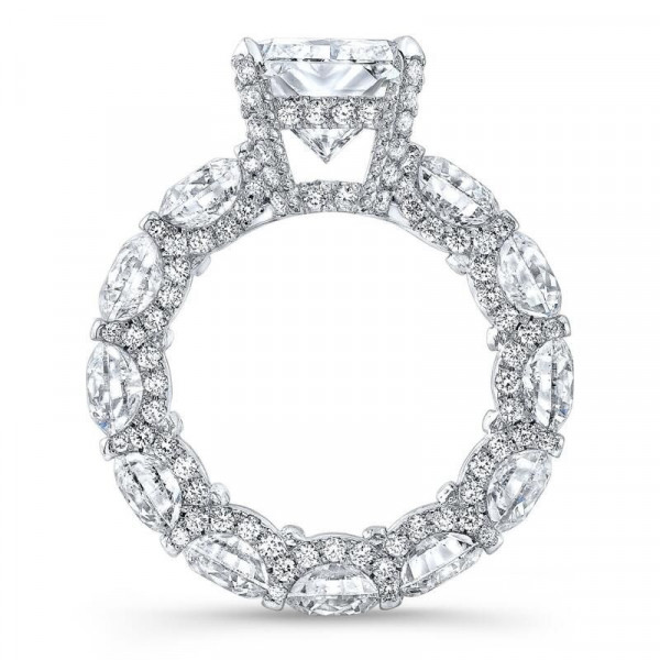 Handmade 5.0 CT Radiant Cut Sterling Silver Ring
