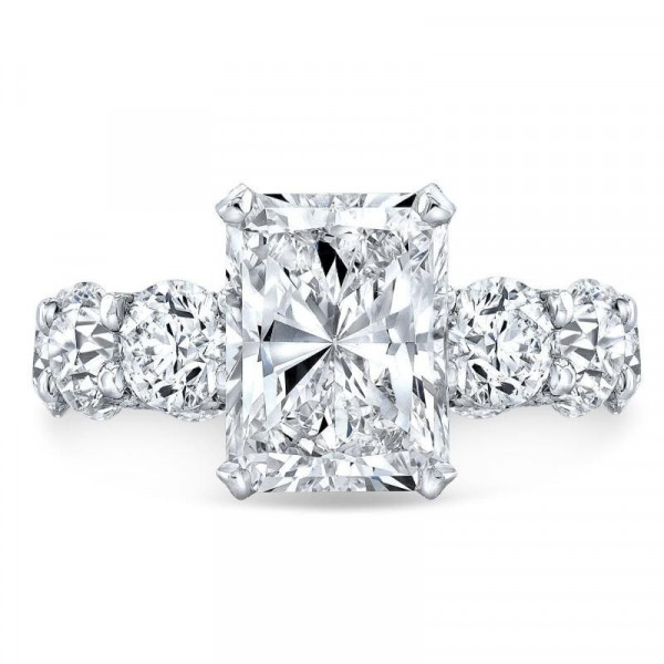 Handmade 5.0 CT Radiant Cut Sterling Silver Ring