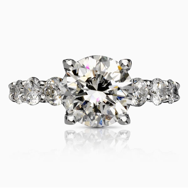 Handmade 3 Ct Round Cut U Prong Sterling Silver Ring