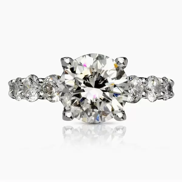 Handmade 3 Ct Round Cut U Prong Sterling Silver Ring