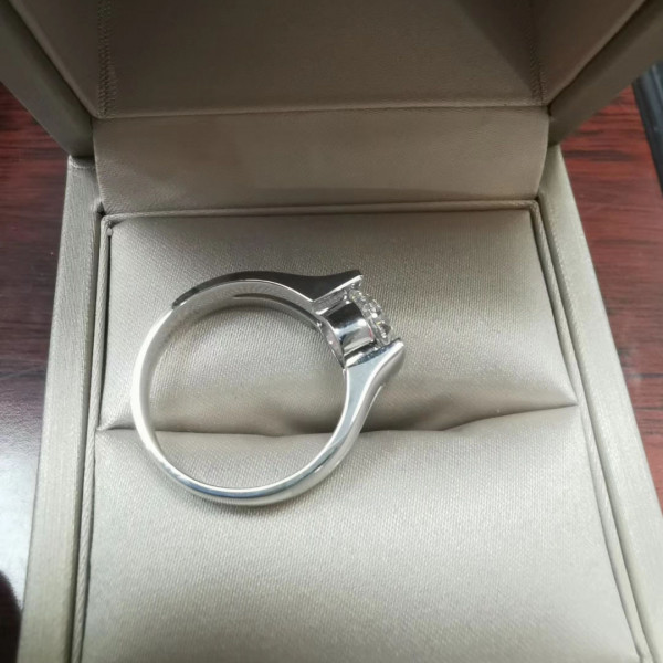 Handmade 1.5 CT Round Cut Split Shank Engagement Ring