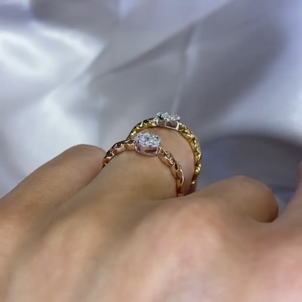 1CT Twisted Band Ring in Sterling Silver