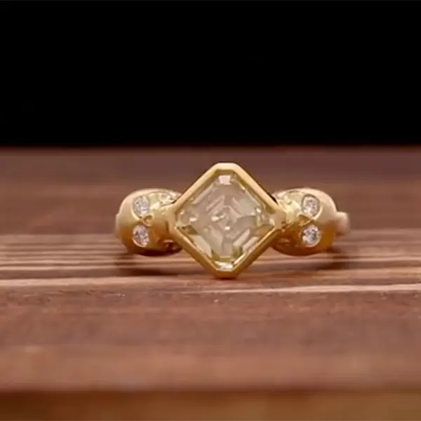 1.5 CT Diamond Gold Skull Ring