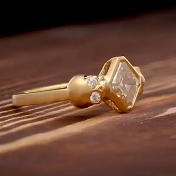 1.5 CT Diamond Gold Skull Ring