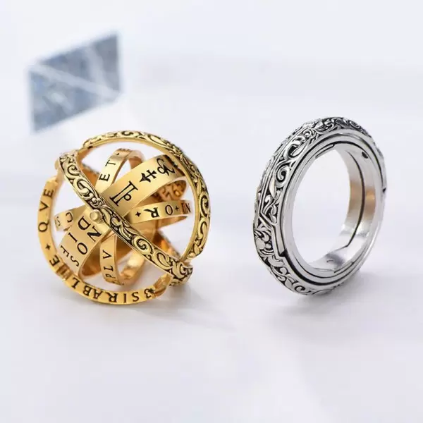 Unique Foldable Astronomical Armillary Sphere Ring SayaBling