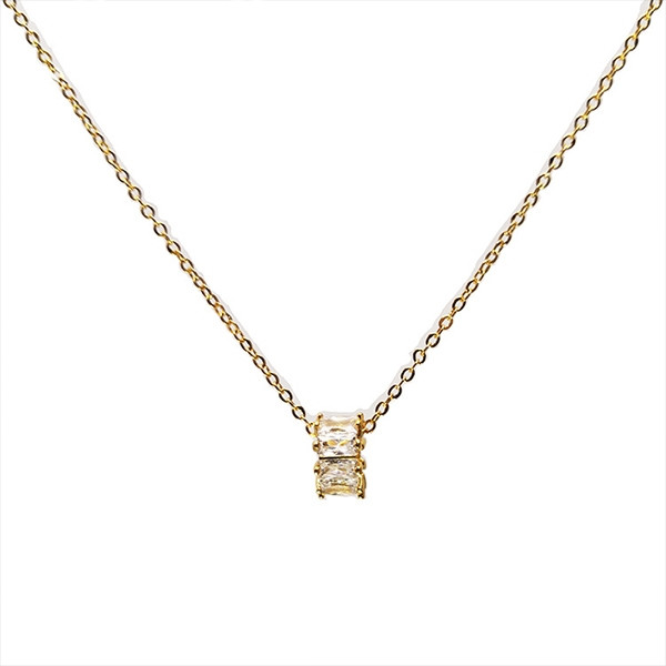 Rose Gold Alloy Fashion Necklace