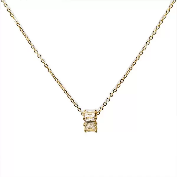 Rose Gold Alloy Fashion Necklace