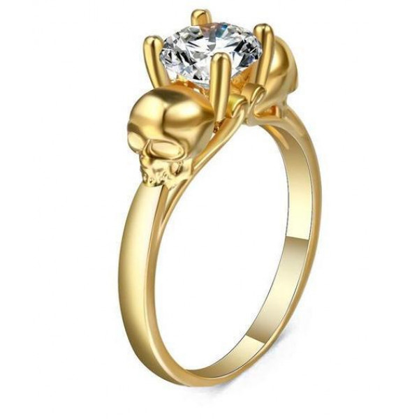 Handmade 1.5CT Skull Ring
