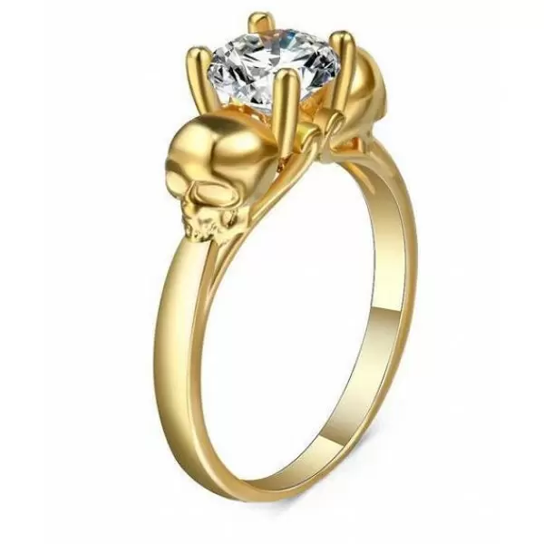 Handmade 1.5CT Skull Ring