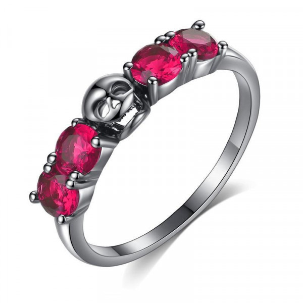 Fashion Skull Eternity Band Ring/2 Colors