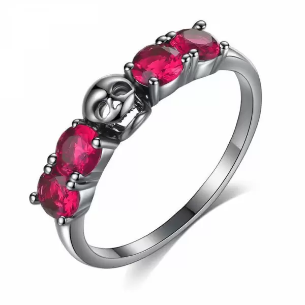 Fashion Skull Eternity Band Ring/2 Colors