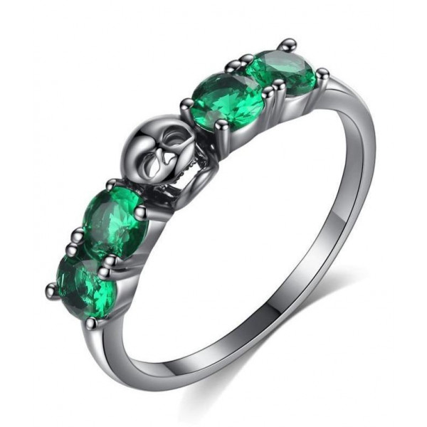 Fashion Skull Eternity Band Ring/2 Colors