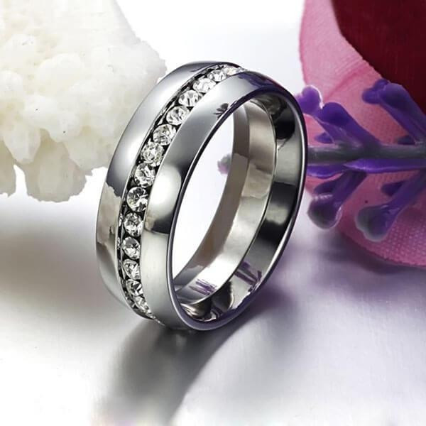 1.25ct Round Cut White Sapphire Eternity Band for Men