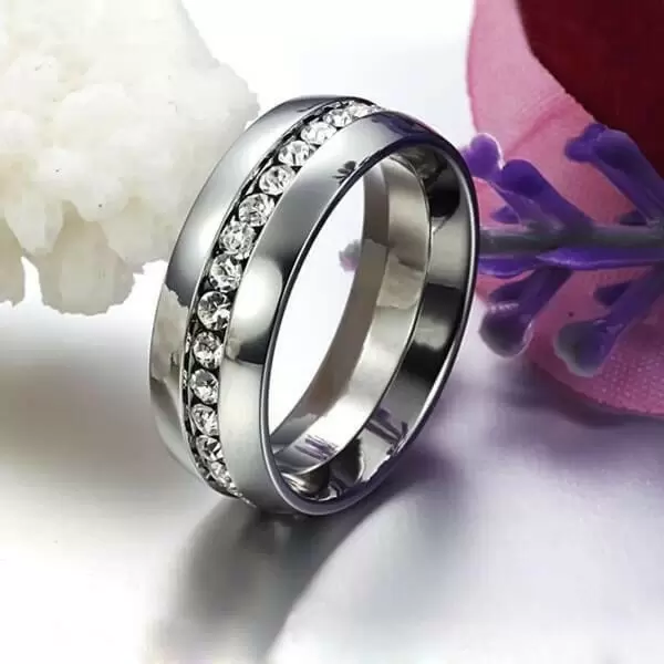 1.25ct Round Cut White Sapphire Eternity Band for Men