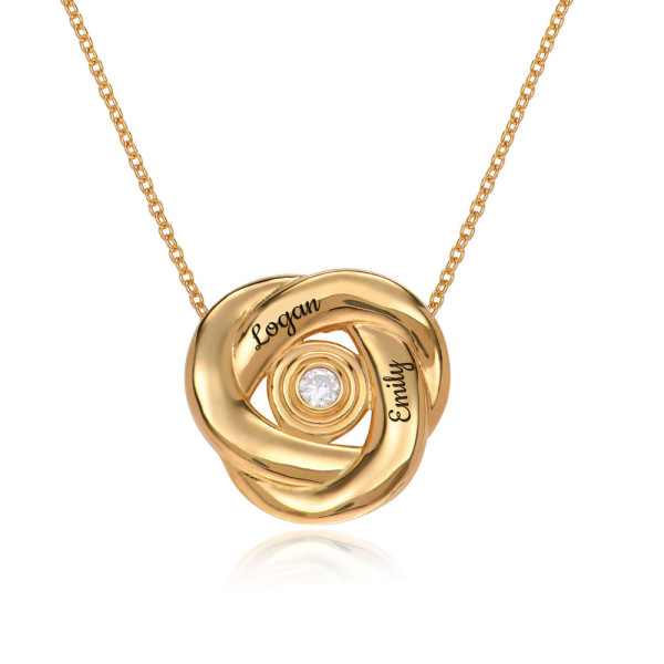 Love Knot Necklace in Gold