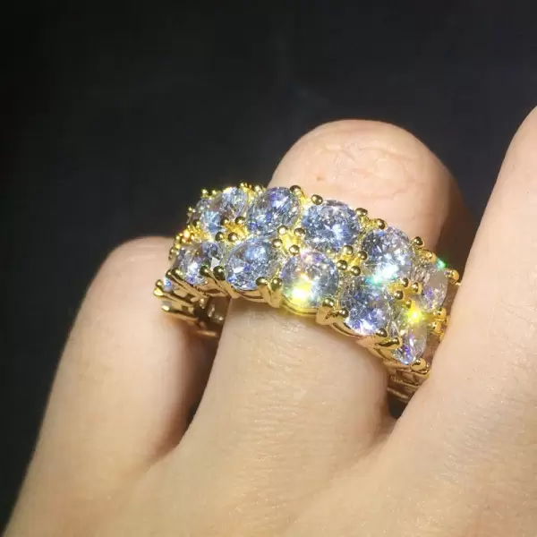 Double Eternity Men's Band Ring In Copper