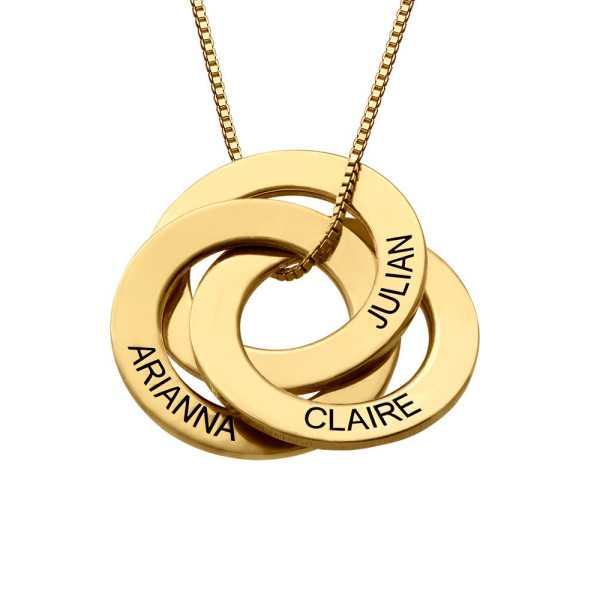 Russian Ring Necklace in Gold