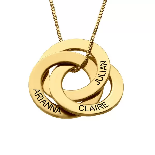 Russian Ring Necklace in Gold