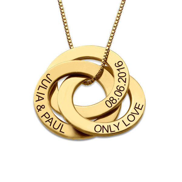 Russian Ring Necklace in Gold