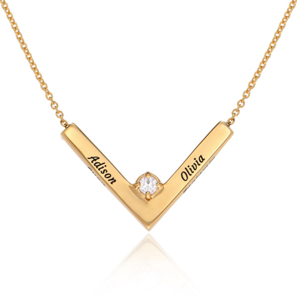  V-Necklace In Gold Plating