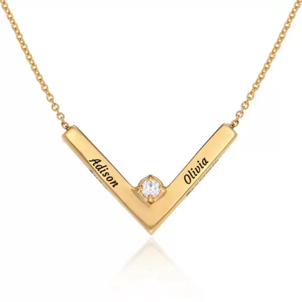  V-Necklace In Gold Plating