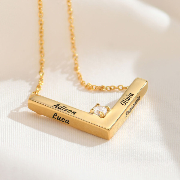  V-Necklace In Gold Plating