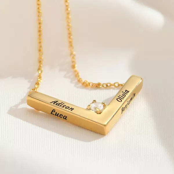  V-Necklace In Gold Plating