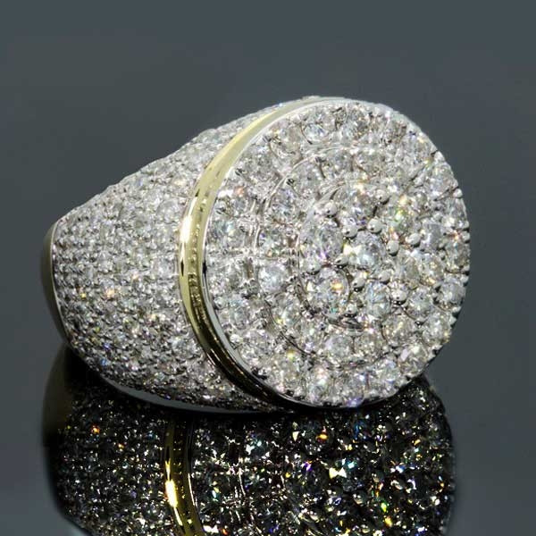 Handmade Gold Cluster Men's Ring