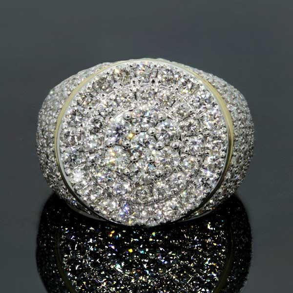 Handmade Gold Cluster Men's Ring