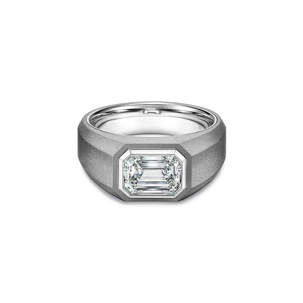 3.0ct Emerald Cut  Diamond Ring For Men