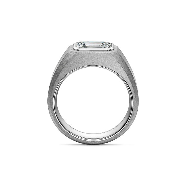3.0ct Emerald Cut  Diamond Ring For Men