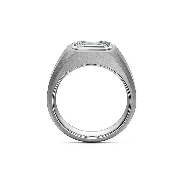 3.0ct Emerald Cut  Diamond Ring For Men