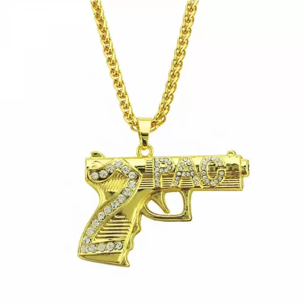 Men's Hip Hop Handgun Necklace