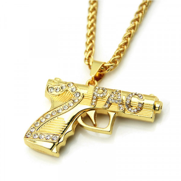 Men's Hip Hop Handgun Necklace