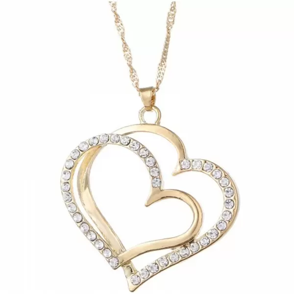 Handmade Interlocking Hearts Pendant Sterling Silver Necklace