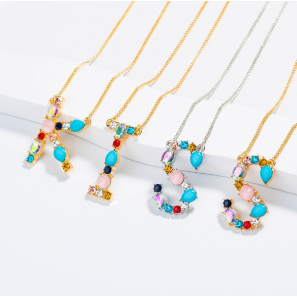 Fashion Simple  26 English alphabet Necklaces