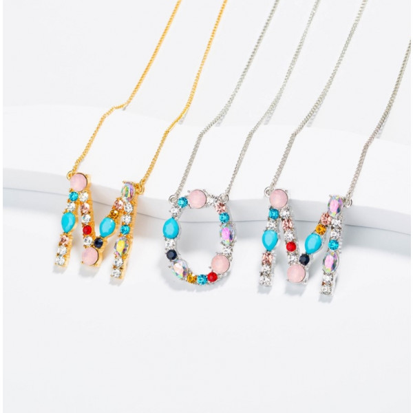 Fashion Simple  26 English alphabet Necklaces