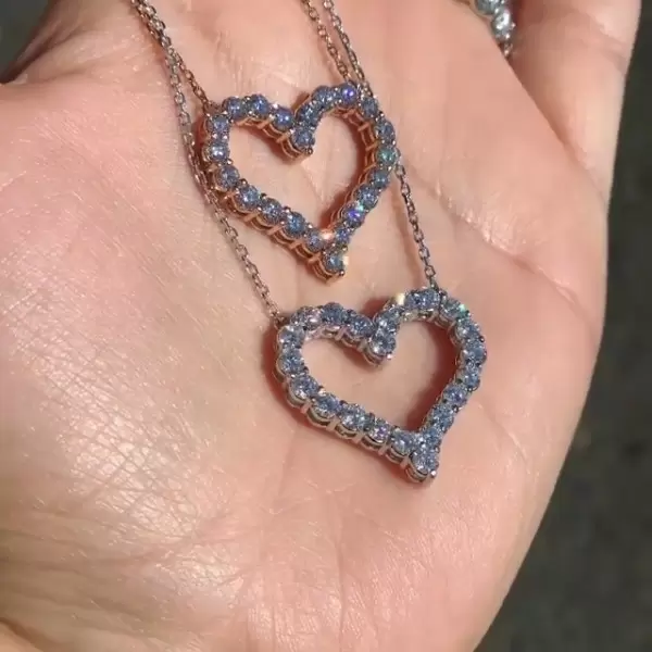 Heart Pendant Necklace for Women in Sterling Silver