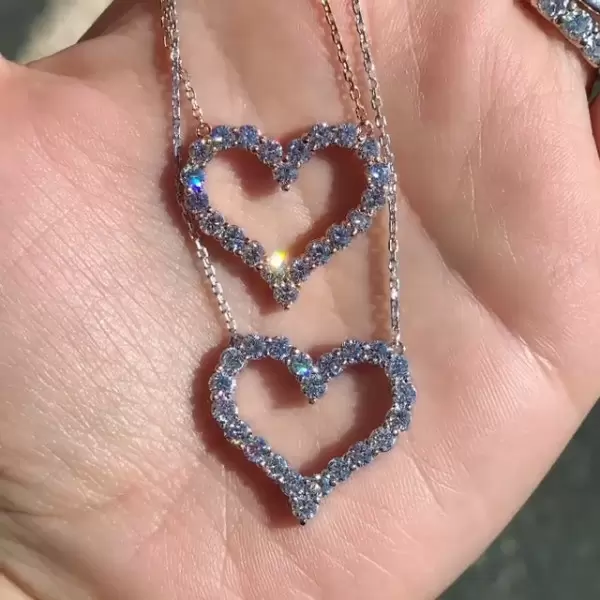 Heart Pendant Necklace for Women in Sterling Silver
