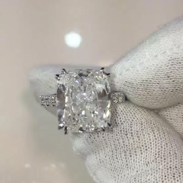 Handmade 6.5 Ct Radiant Cut Engagement Ring