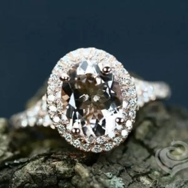 Double Halo Oval Cut Engagement Ring