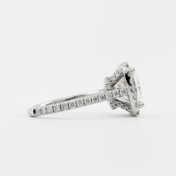 Handmade 4 Ct Cushion Cut Sterling Silver Engagement Ring
