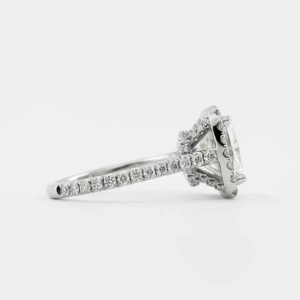 Handmade 4 Ct Cushion Cut Sterling Silver Engagement Ring